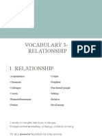 Vocabulary 3 - Relationship Slide