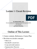 Lecture 1: Circuit Revision: Dr. Mohamed Refky Amin