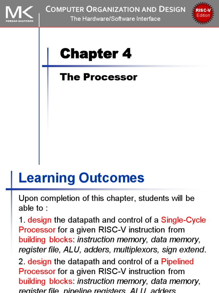 Chapter 04 RISC V | PDF | Central Processing Unit | Computer Architecture