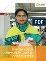 Situation Analysis On Financial Inclusion For Female RMG Workers
