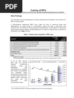 Costing of Mfis: Main Findings