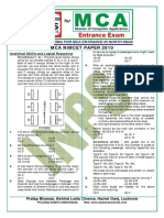 Mca Nimcet Paper 2010: Analytical Ability and Logical Reasoning