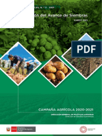 Boletín mensual_ Evaluación del avance de siembras, marzo 2021