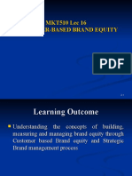 MKT510 Lec 16 Customer-Based Brand Equity