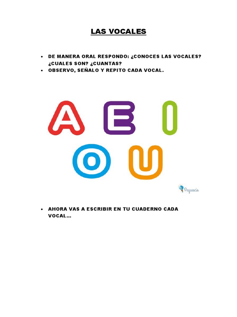 Actividades Interactivas con Vocales | PDF | Estudios de idiomas ...
