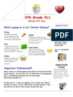 Fifth Grade 411: What's Going On in Our Content Classes?