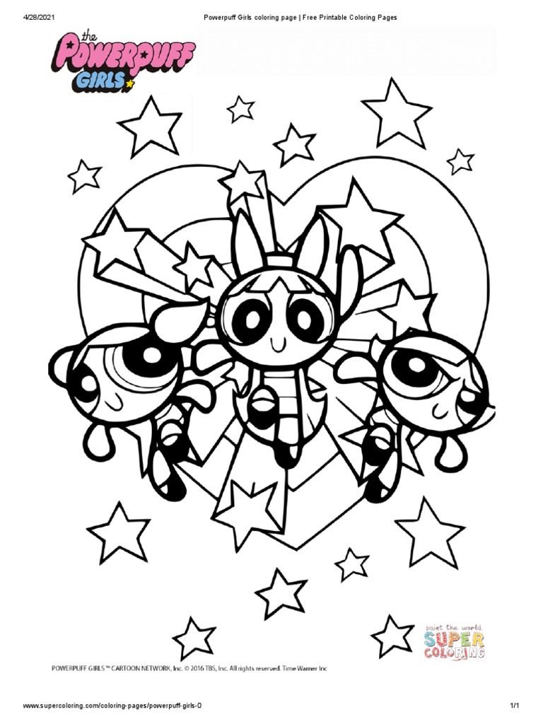 powerpuff girls coloring page free printable coloring pages pdf