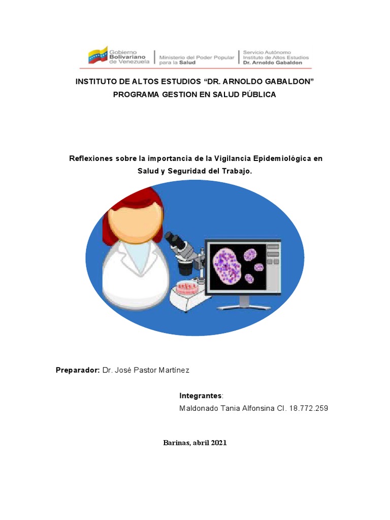 Reflexiones Sobre La Importancia de La Vigilancia Epidemiologica en Salud y  Seguridad Del Trabajo | PDF | Ciencias de la Salud | Especialidades Medicas