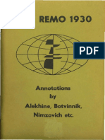 Alekhine, Alexander - San Remo 1930