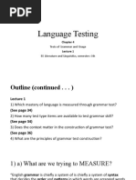 Language Testing: Tests of Grammar and Usage