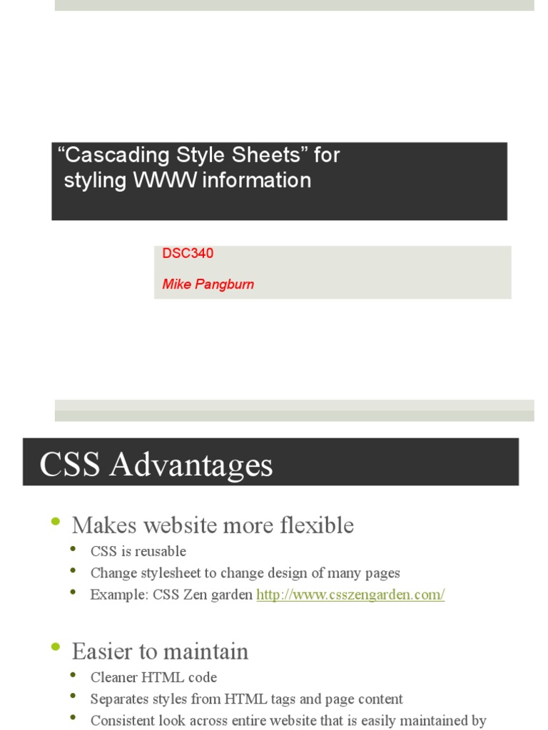 CSS Intro | PDF | Html Element | Html