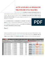 Pasos para Actualizar Las Hojas de Excel A Través de Una Macro