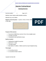 Operator Training Manual Sewing Exercise: Diagram of Exercise Piece: 2 X Pieces. 20cms X 15cms. With Cut Mark Middle