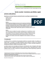 Convivencia Escolar, Tensiones Percibidas Por Los Actores