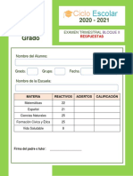 RESPUESTAS-Examen Trimestral Tercer Grado Bloque II 2020-2021