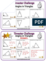 Angles in Triangles - Timestar Challenge#