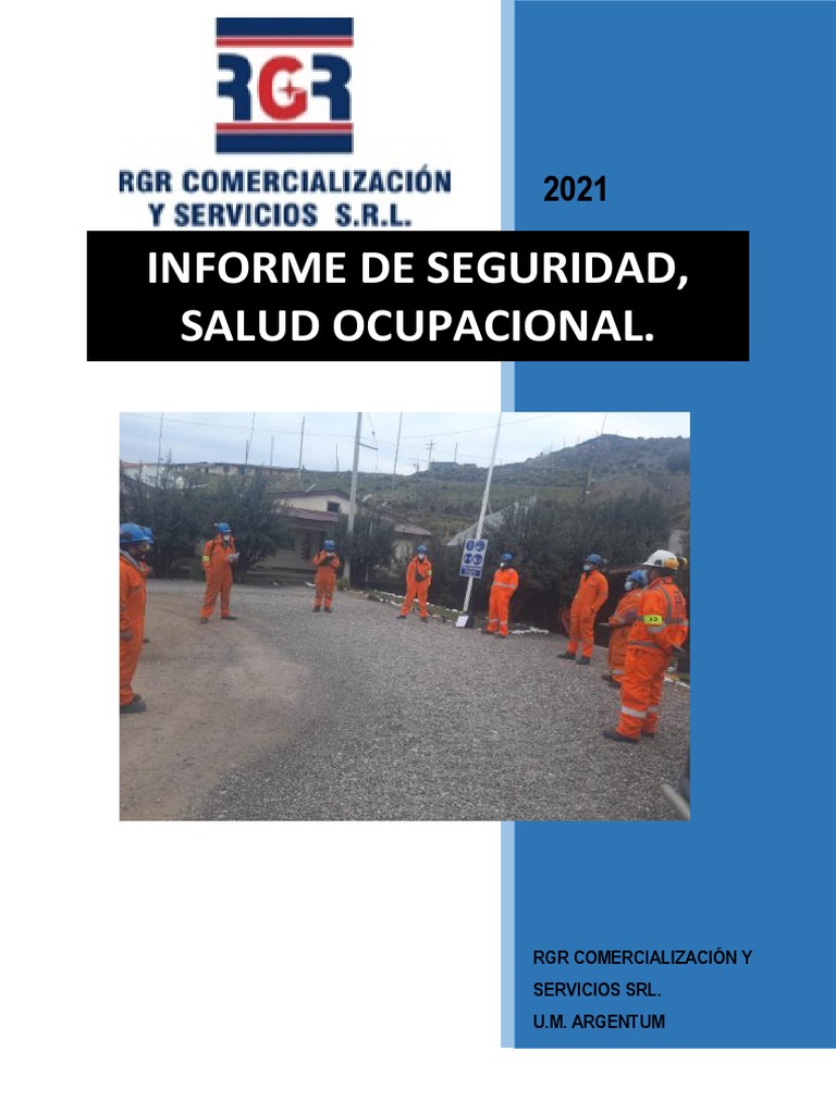 Informe Mensual de Seguridad 2021 | PDF | Seguridad y salud ocupacional ...