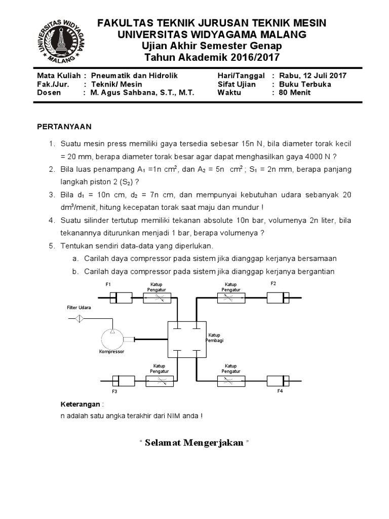 Soal Uas Pneumatik Dan Hidrolik Pdf