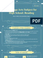 Language Arts Subject For High School - 9th Grade - Reading by Slidesgo