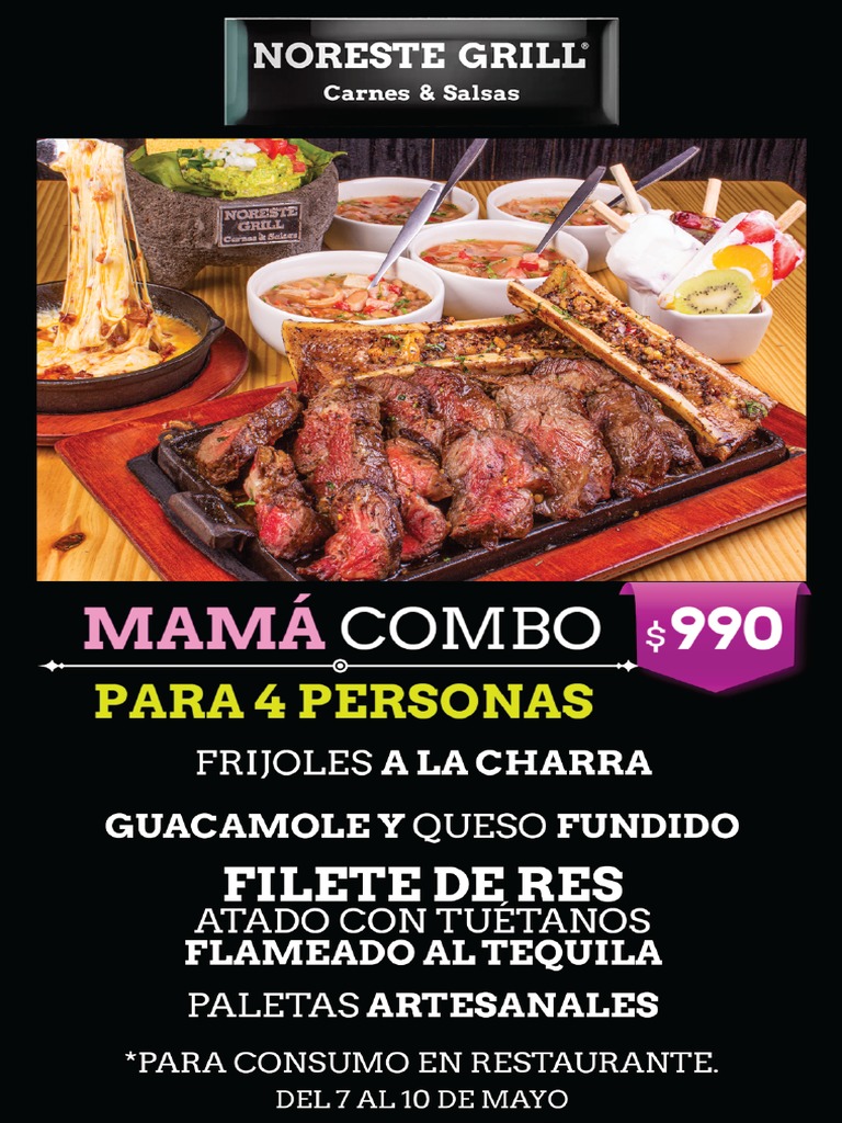 Menú Noreste Grill Junio 2020 PDF Bebida Alimentos
