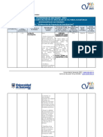 Formato para elaborar Cronograma de Actividades