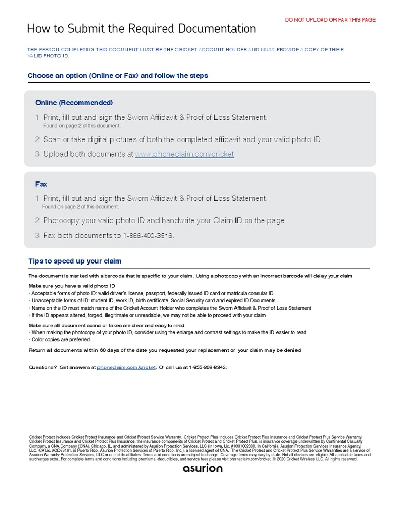 How To Submit The Required Documentation: Choose An Option (Online or ...