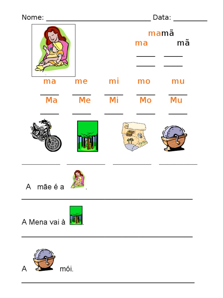 Atividades de Leitura: Ma Me Mi Mo Mu | PDF