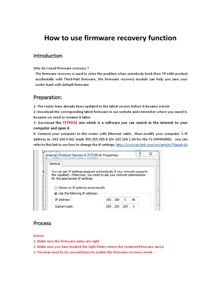 tp link firmware recovery utility