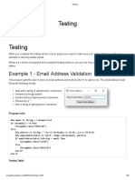 Testing: Example 1 - Email Address Validation