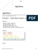 Algorithms: Example 1 - Teddy Bears Program - Sequencing