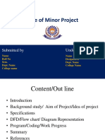 PPTFormat of Minor Project