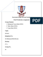 Food Production Assignment Group Member:: 1. Muhammad Usman Shafa (49002) 2. Talha Gillani (49004) 3. Usama Shah (49022)