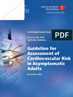 Guideline For Assessment of Cardiovascular Risk in Asymptomatic Adults