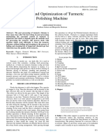 Theory and Optimization of Turmeric Polishing Machine