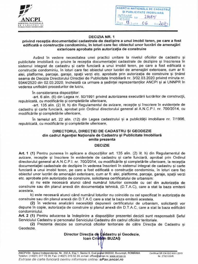 Decizia 1 27085 Dezmembrare Condominiu Amenajari | PDF