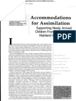 Accomodation For Assimilation