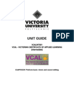 Unit Guide: Vcalint001 Vcal - Victorian Certificate of Applied Learning (Intermediate)