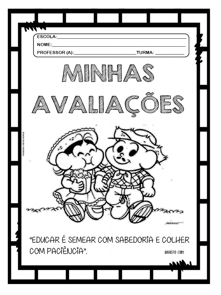 Capa Minhas Avaliações Tema Festajunina | PDF | Blog | Redes sociais