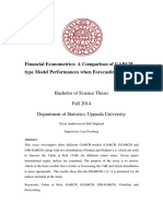 Financial Econometrics: A Comparison of Garch Type Model Performances When Forecasting Var