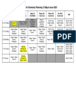 Chemistry Timetable