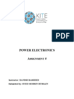 Power Electronics A #: Ssignment