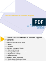 Health Concepts in Personal Hygiene: Ms. Amna Yahya Bs Public Health - 2, 30-03-2021