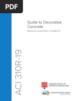 Guide To Decorative Concrete: Reported by Joint ACI-ASCC Committee 310