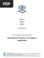 Department of Master of Computer Application: Mca-I Sem-I