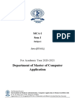 Department of Master of Computer Application: Mca-I Sem-I