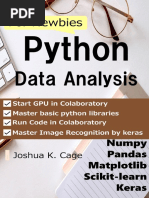 Python Data Analysis For Newbies Numpypandasmatplotlibscikit Learnkeras