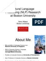 Natural Language Processing (NLP) Research at Boston University