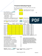 ADT 250D Production Estimating Program