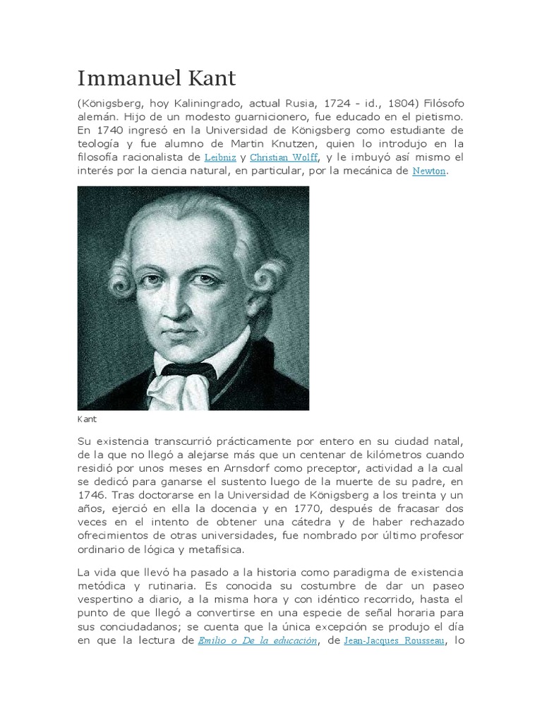 Immanuel Kant | PDF | A priori y a posteriori | Immanuel Kant