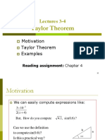 Lectures 3-4: Taylor Theorem